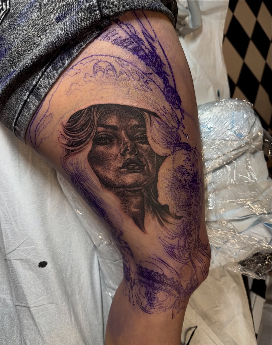 Tattoo by @cv__tattoo — realism, black_and_grey