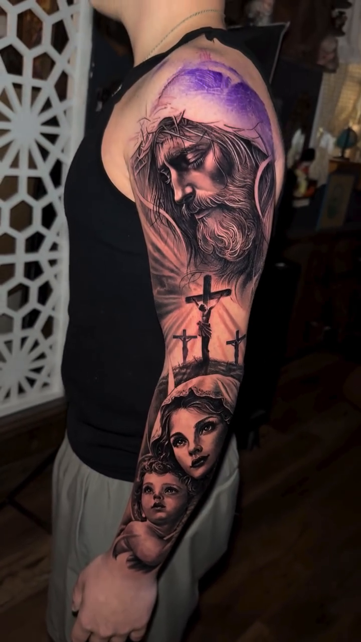 Tattoo by @gbarreratattoos — realism, black_and_grey