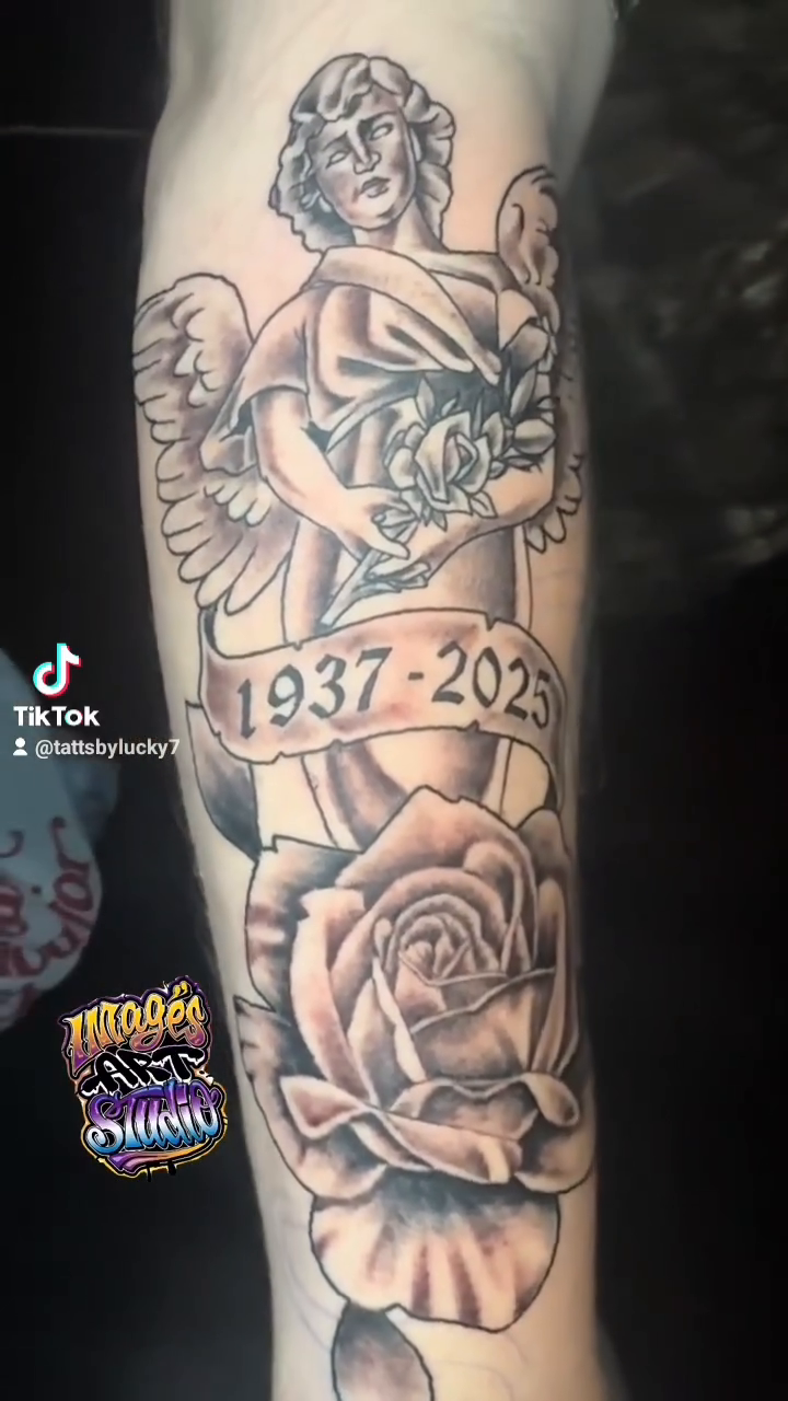 Tattoo by @tattsbylucky7 — black_and_grey, realism