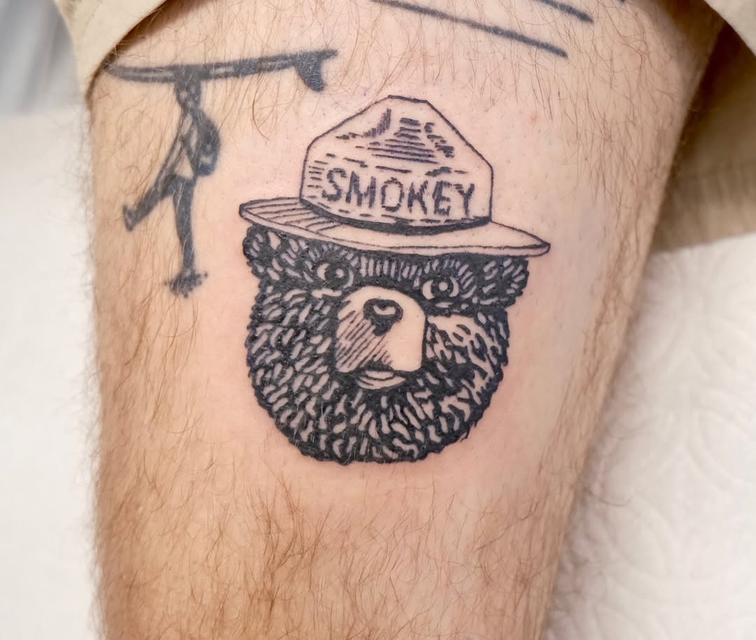 Tattoo by @peggypantz — black_and_grey, illustrative