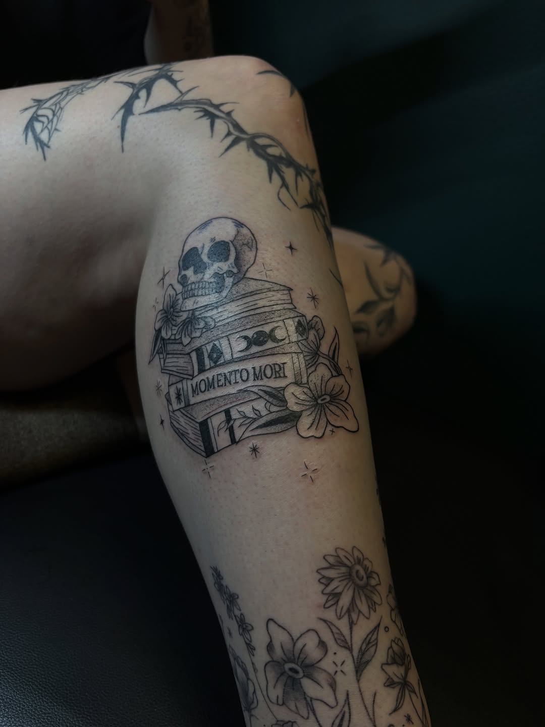 Tattoo by @alainabrooktats — fine_line, black_and_grey