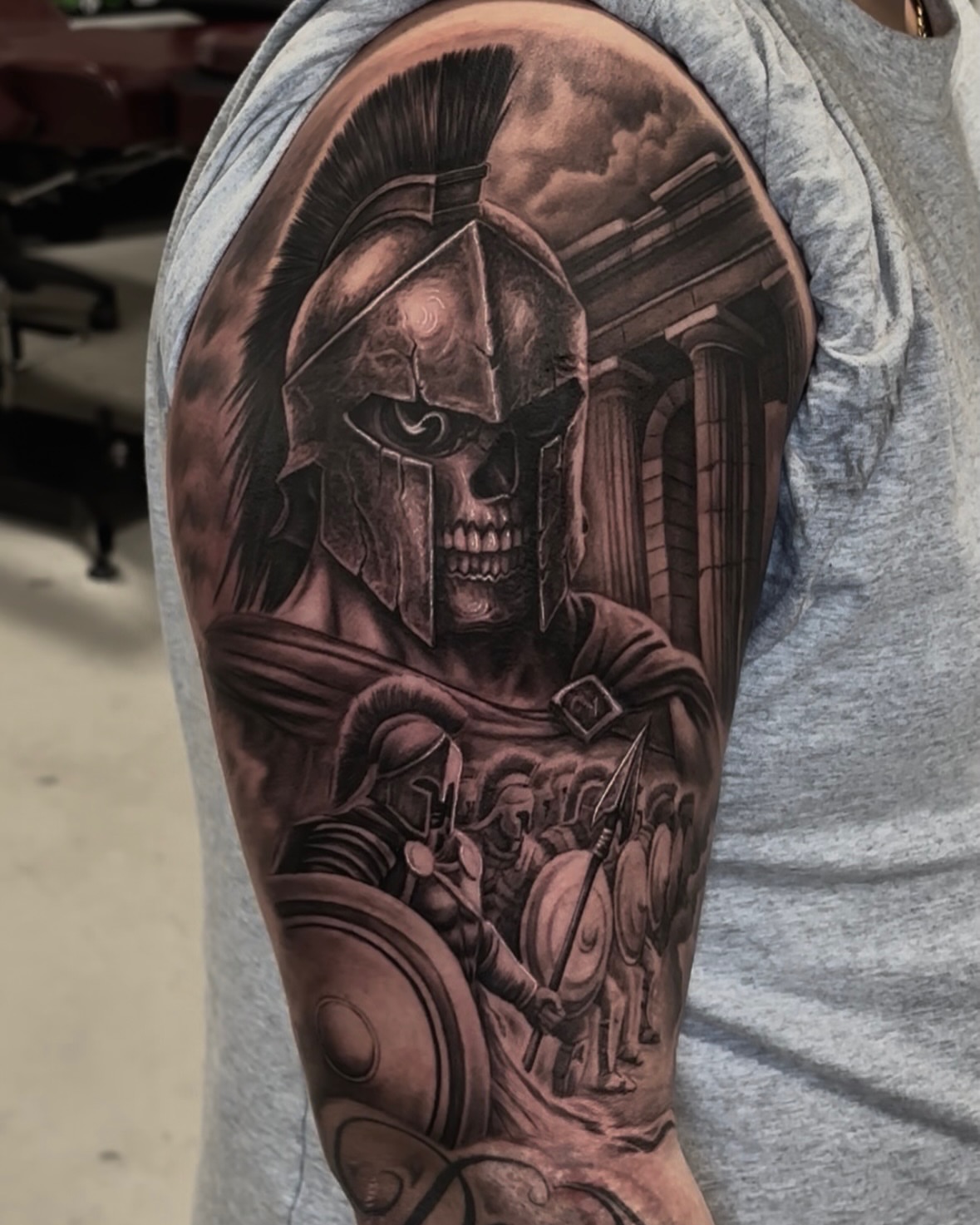 Tattoo by @boblindelltattoos — realism, black_and_grey