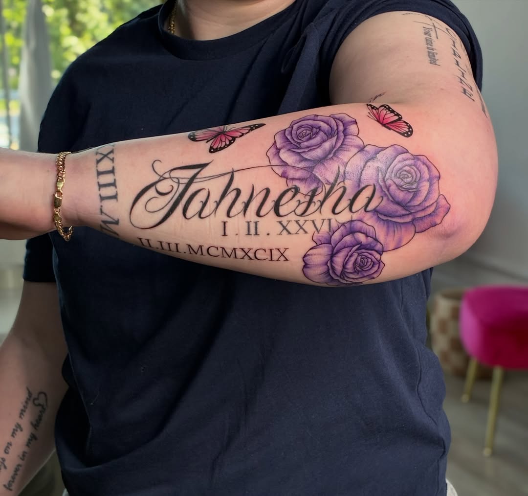 Tattoo by @tattsby_hailz — lettering_script, fine_line