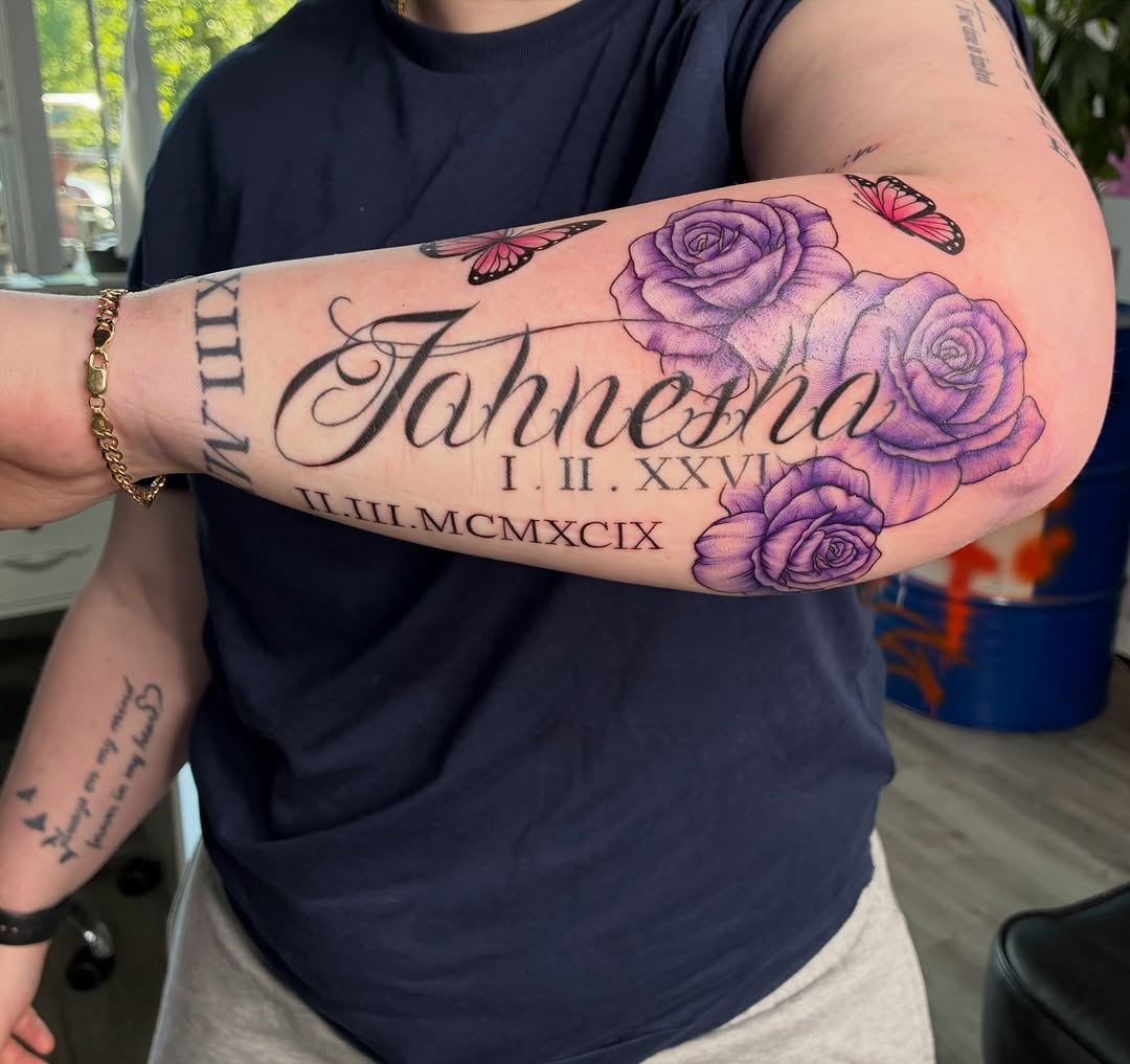Tattoo by @tattsby_hailz — lettering_script, fine_line