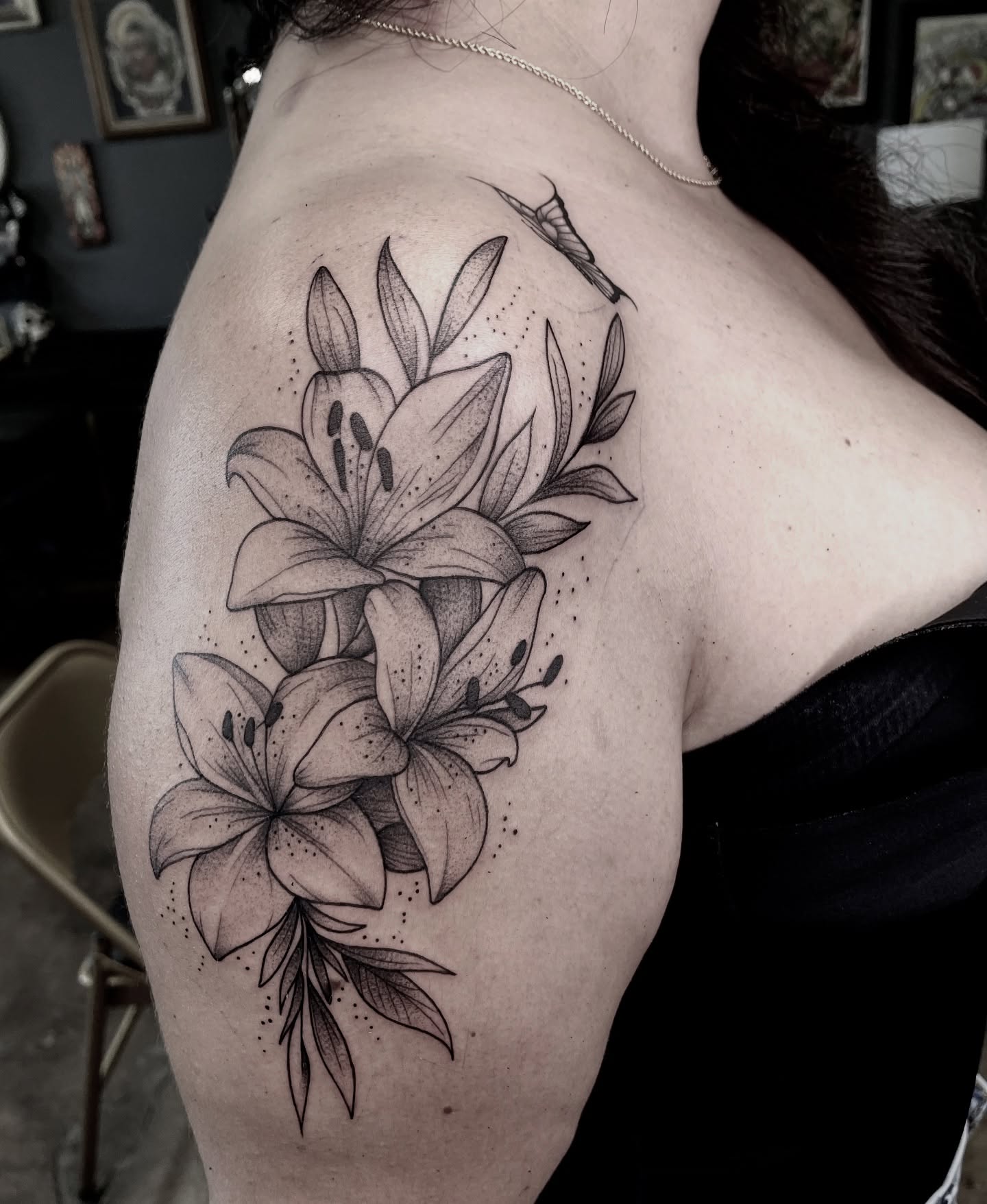 Tattoo by @sillylittleduck — dotwork, realism