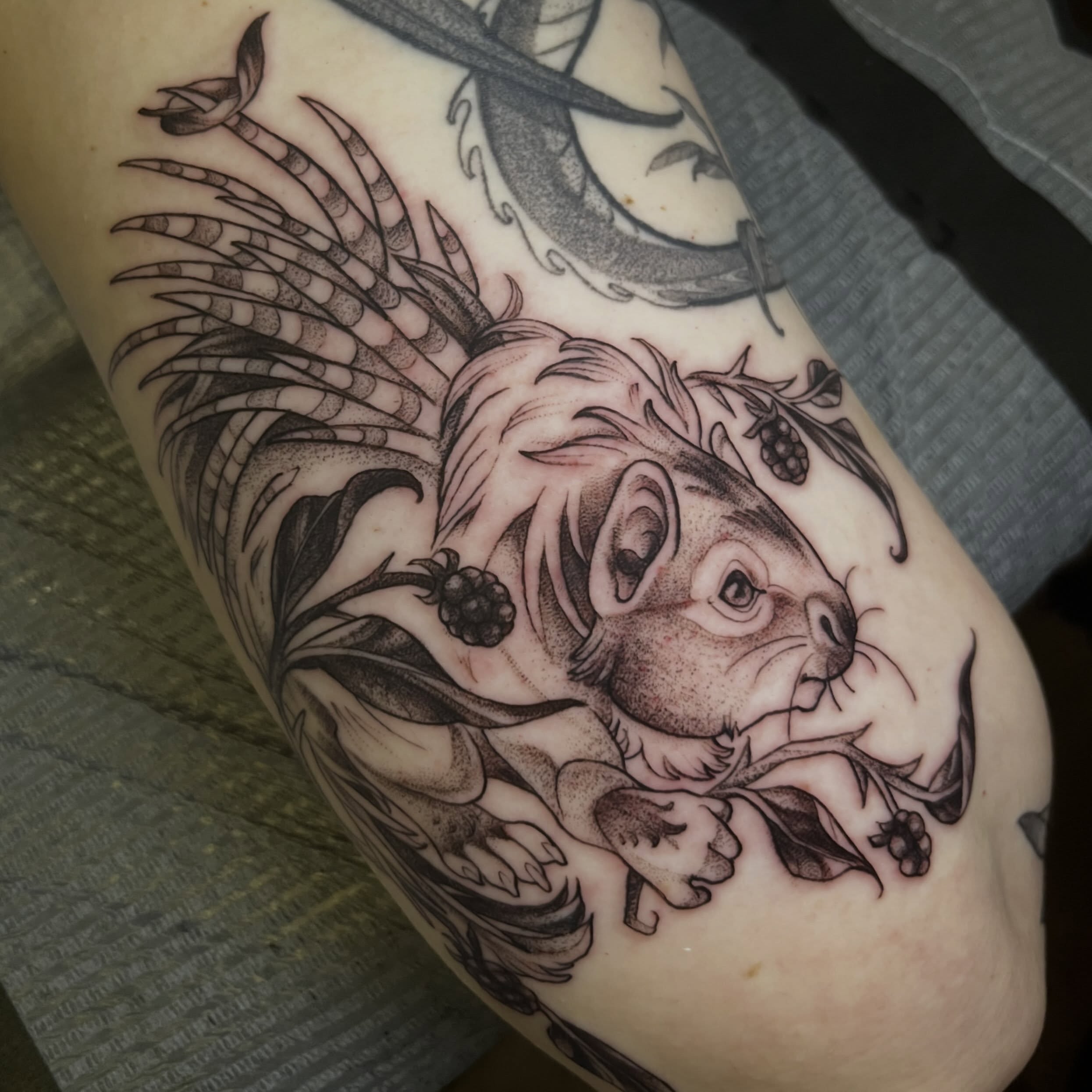 Tattoo by @cashewwws — black_and_grey, realism