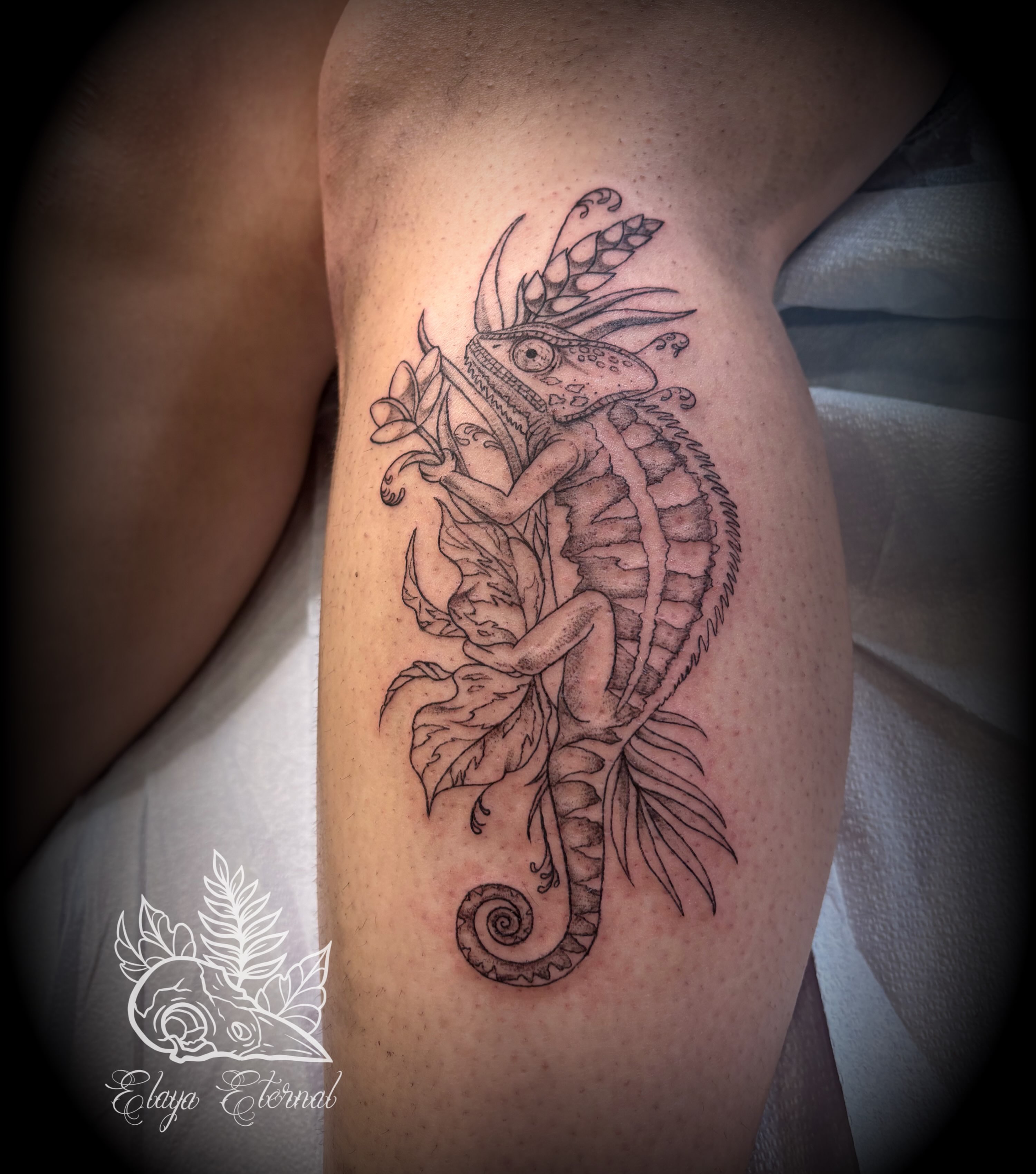 Tattoo by @elaya.tattoo.artistry — black_and_grey, realism