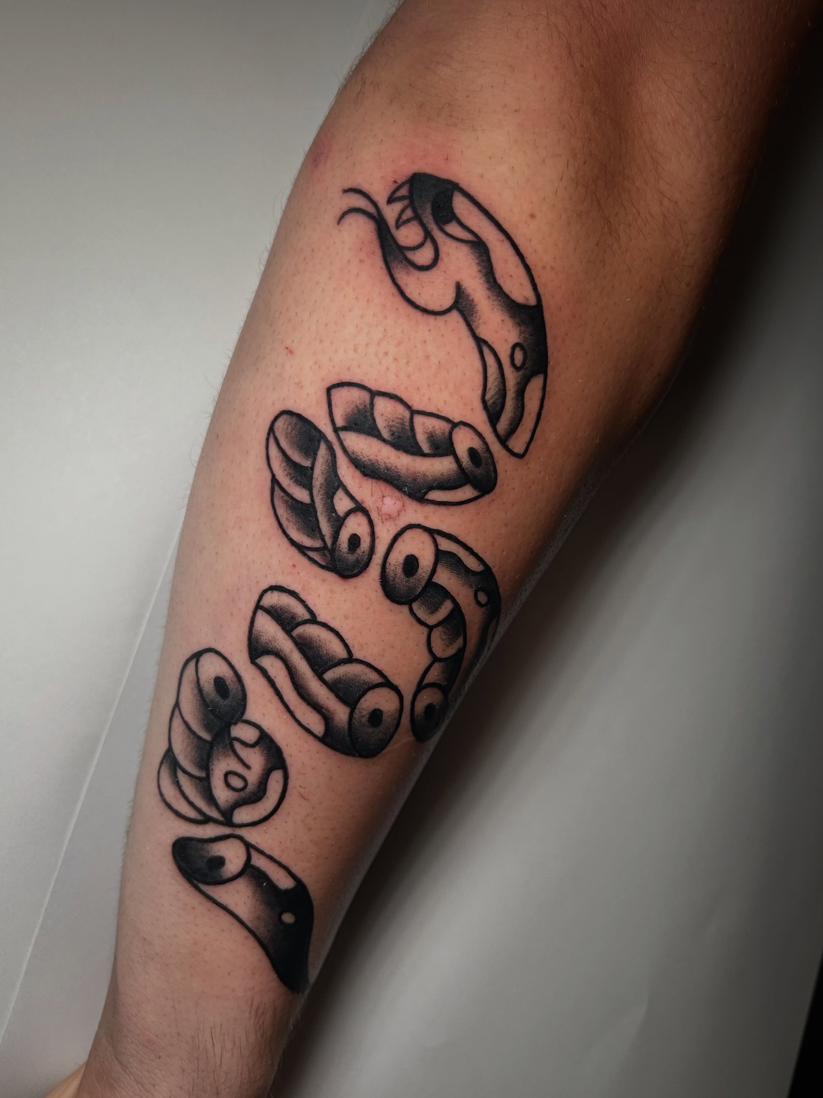 Tattoo by @tradcattats — black_and_grey