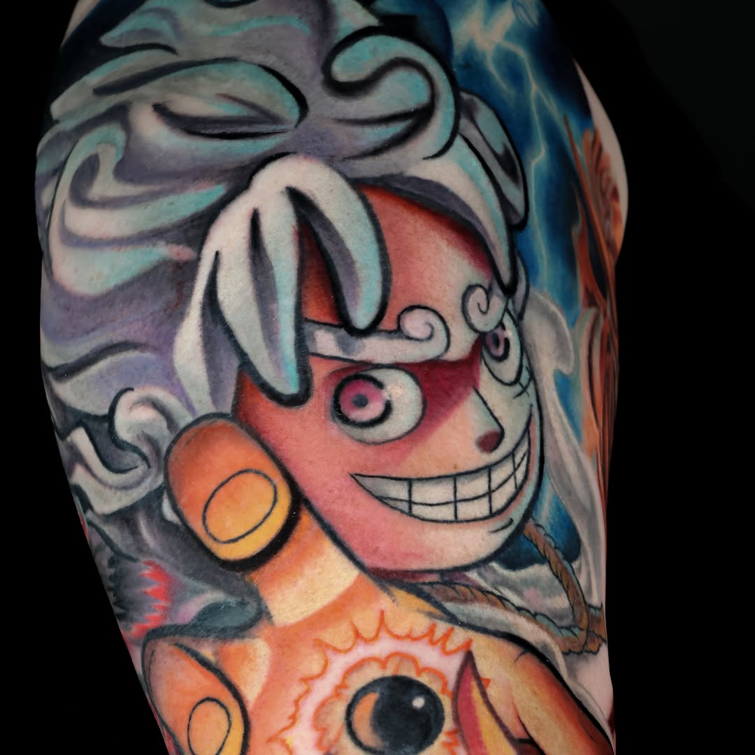 Tattoo by @xcalibertattoo — anime, new_school