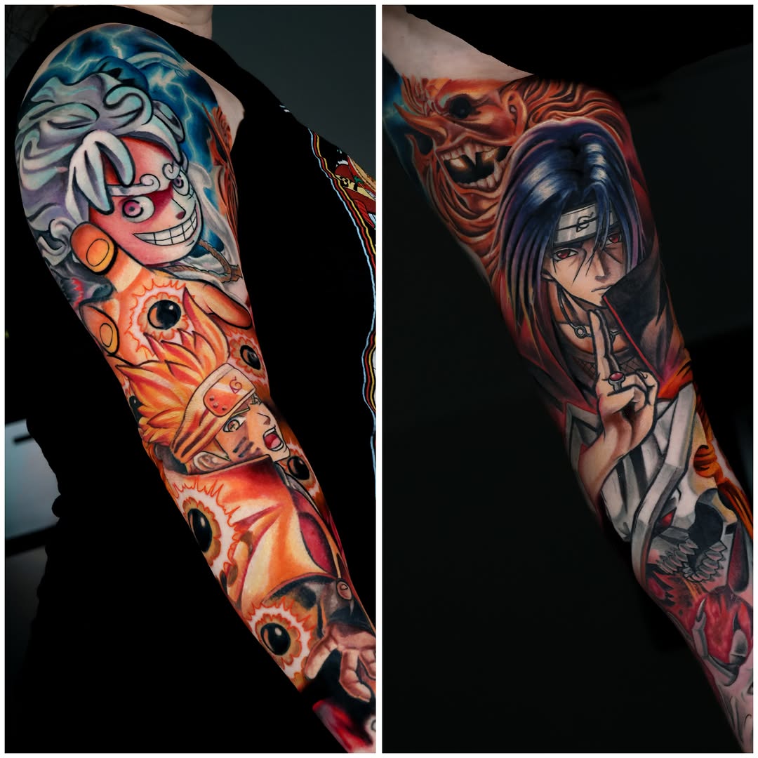 Tattoo by @xcalibertattoo — anime, realism
