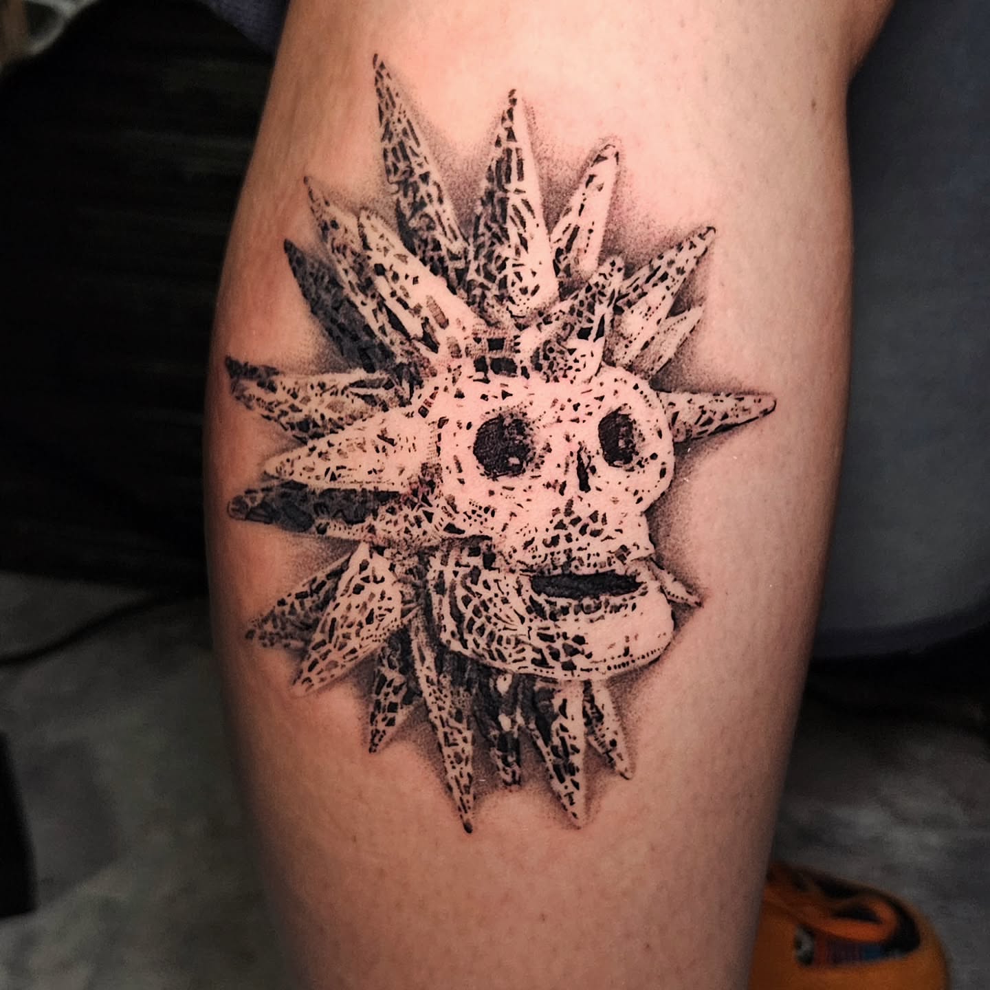 Tattoo by @walt_tattoo_mke — dotwork, black_and_grey