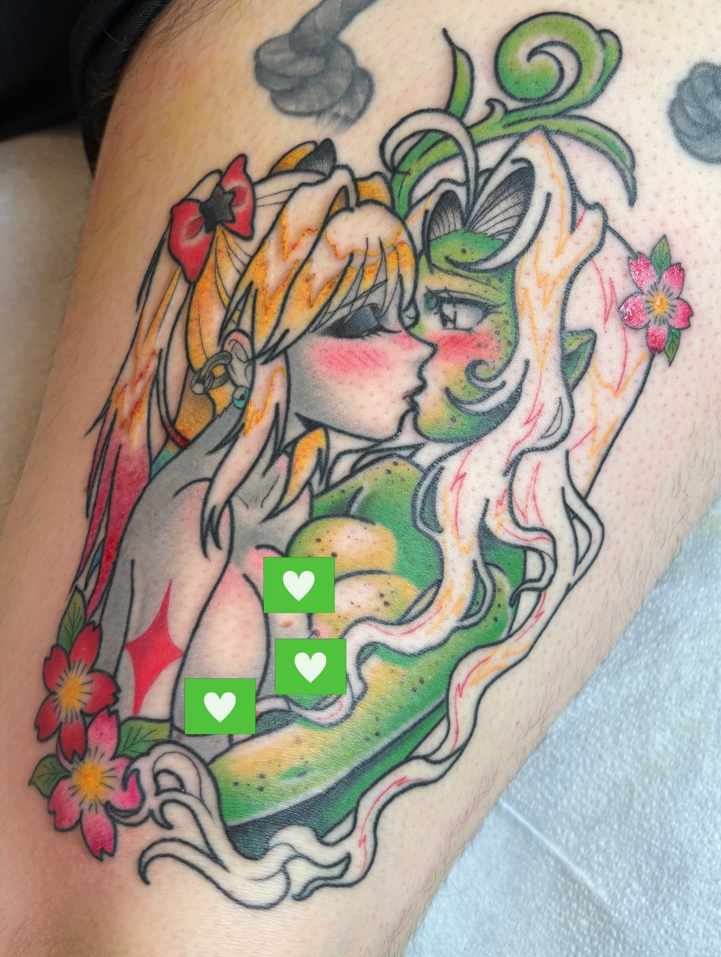 Tattoo by @toriwartooth — new_school, anime