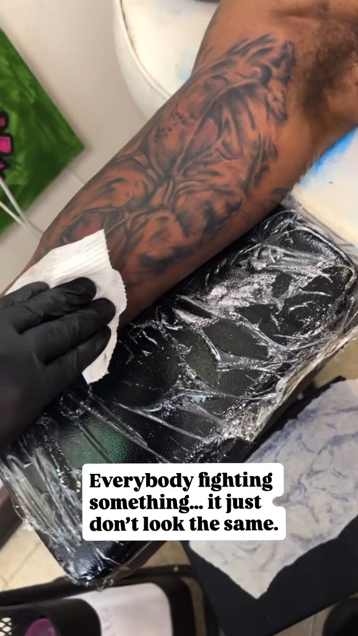 Realism tattoo on the upper arm by Exotic Motion🌪️