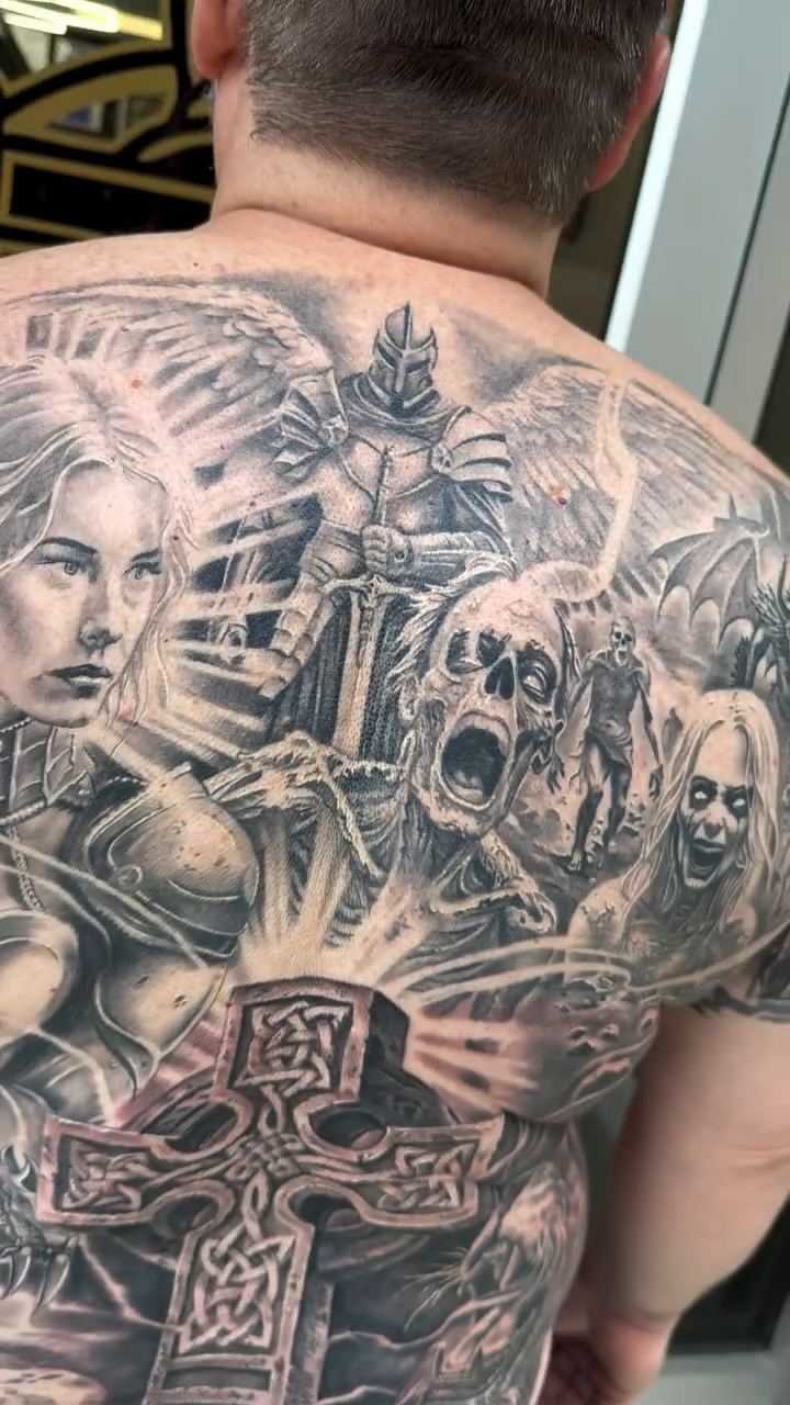 Tattoo by @stevebishov — dark_realism, black_and_grey