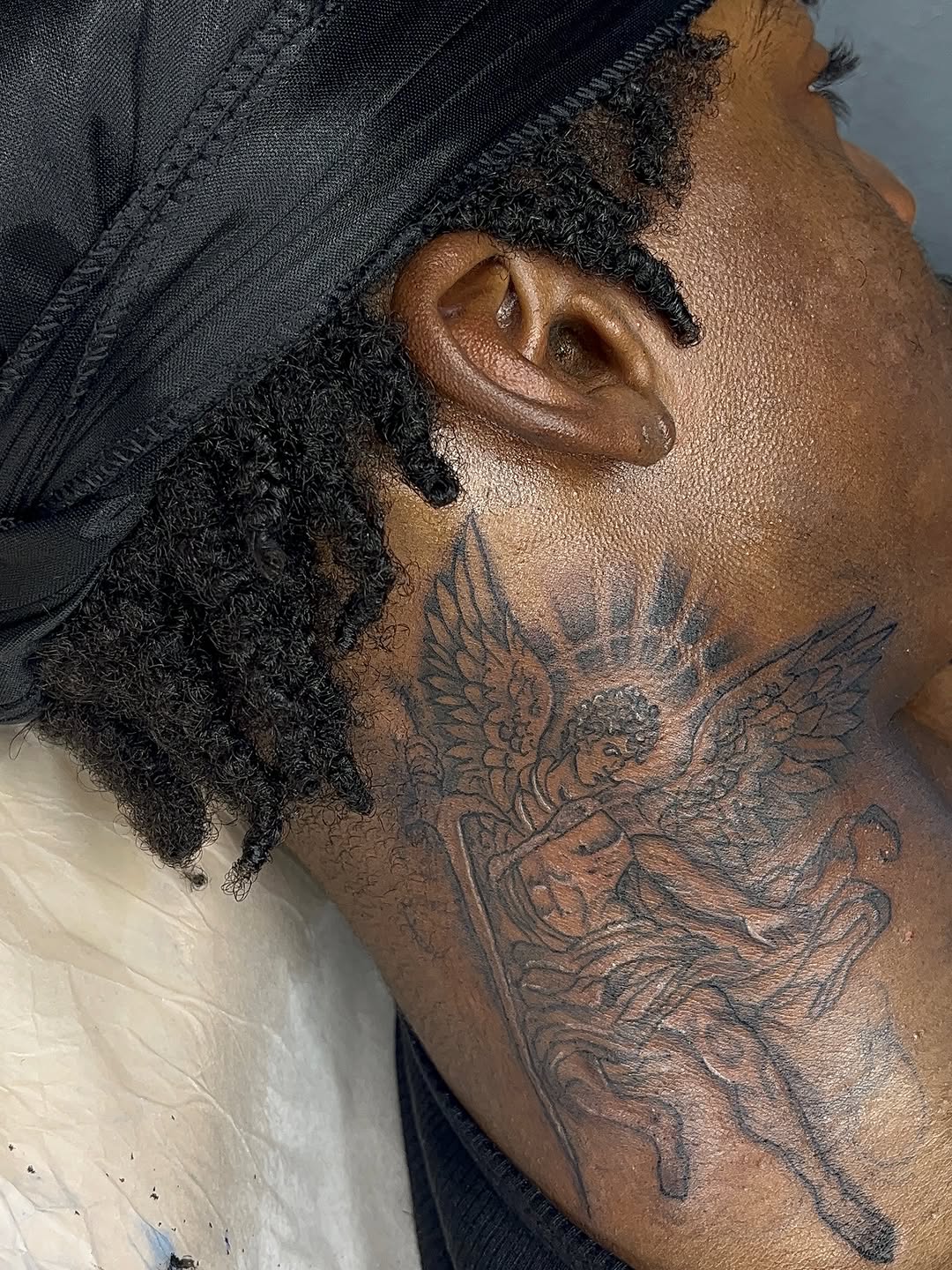 Tattoo by @xlynaeink — black_and_grey, realism