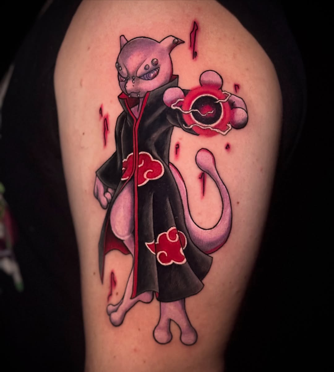 Tattoo by @goulish.tattoos — anime, blackwork