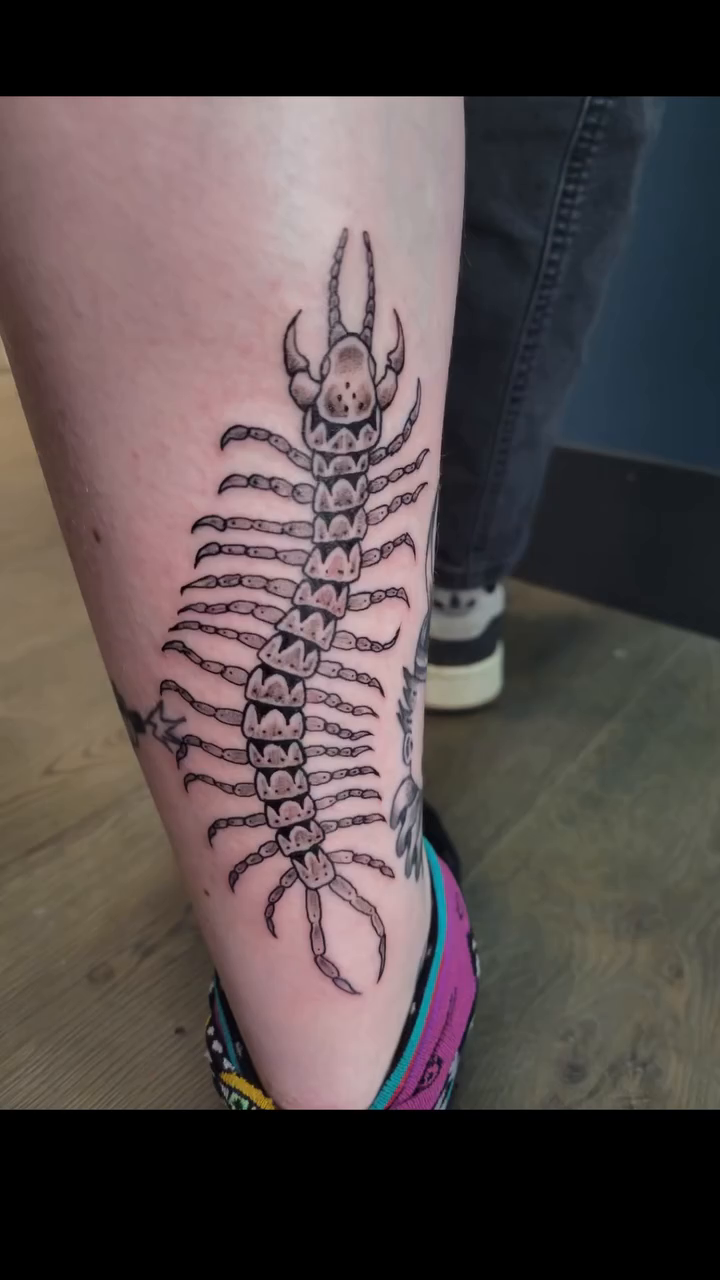 Tattoo by @cryingwoof — blackwork, geometric