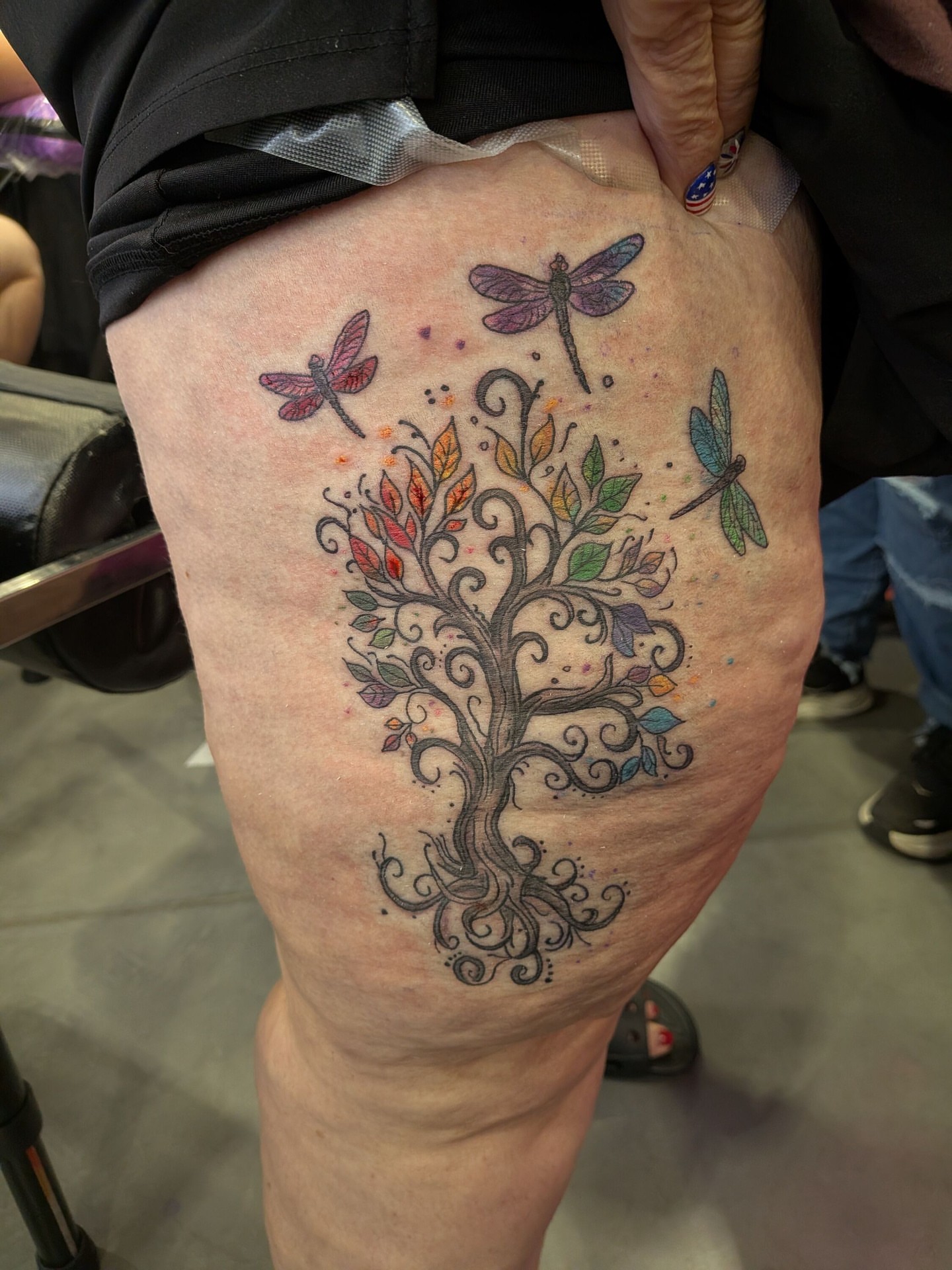 Tattoo by @my_style_mom — dotwork, watercolor
