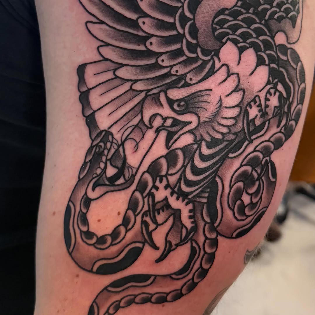 Tattoo by @kylebehrtattoos — japanese_irezumi, black_and_grey