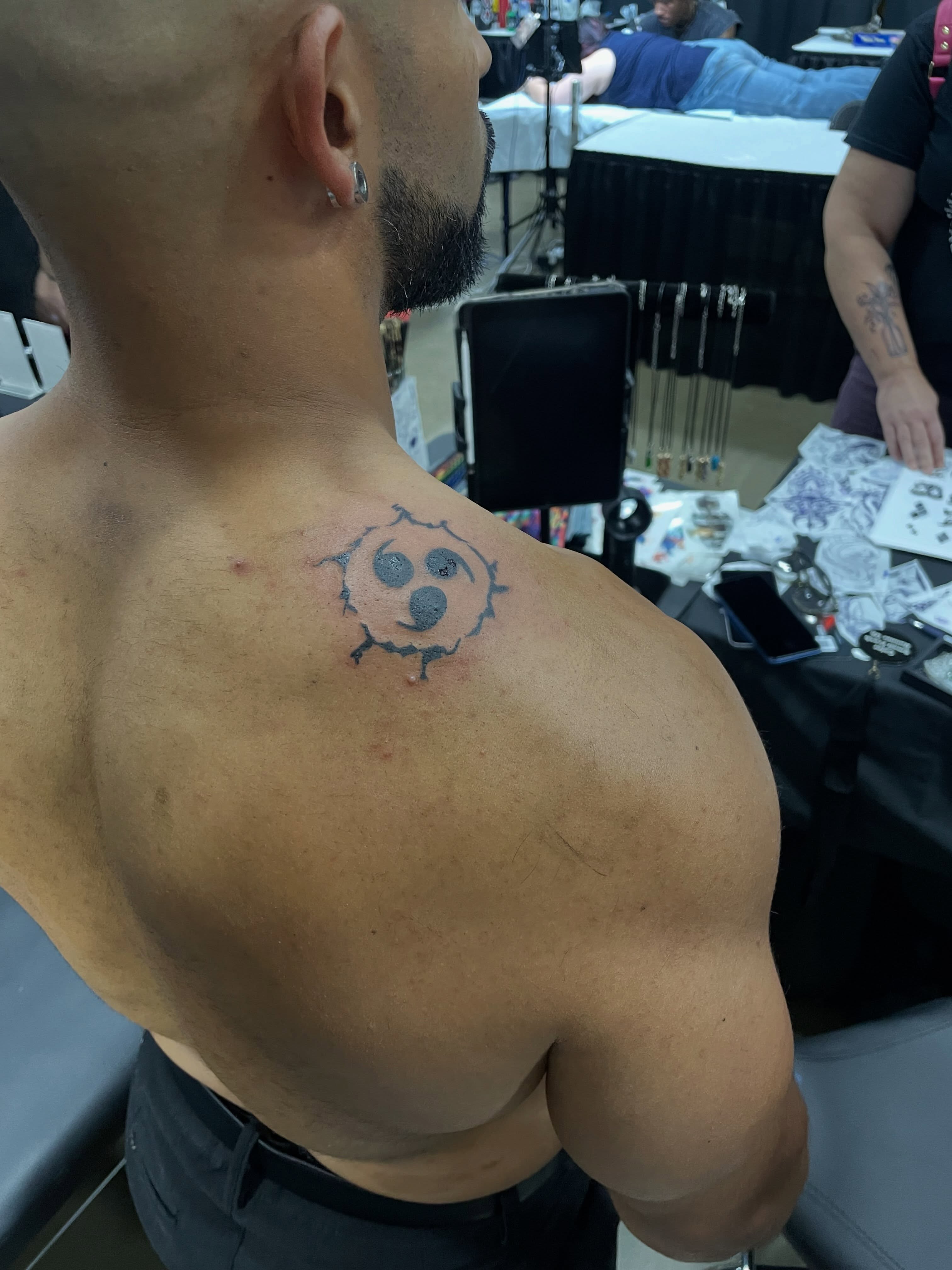 Tattoo by @ariesinkedme — dotwork