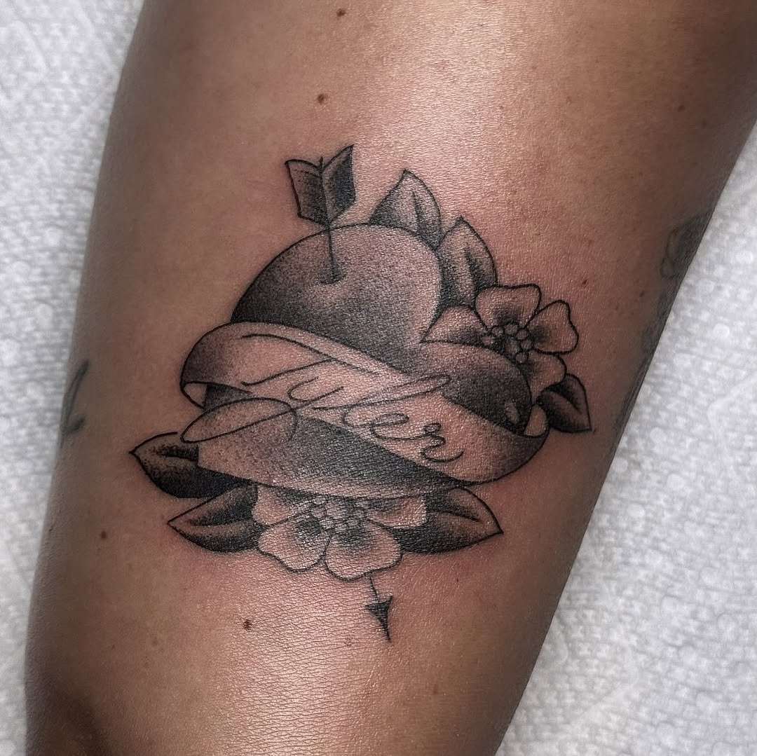 Tattoo by @larrylovestattoos โ black_and_grey, lettering_script