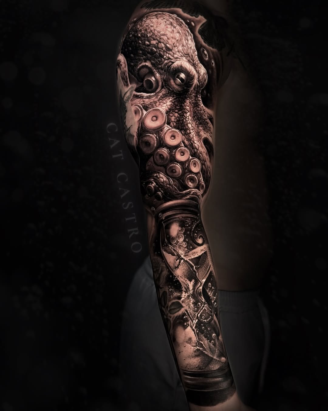 Tattoo by @catcastrotattoos — realism, black_and_grey