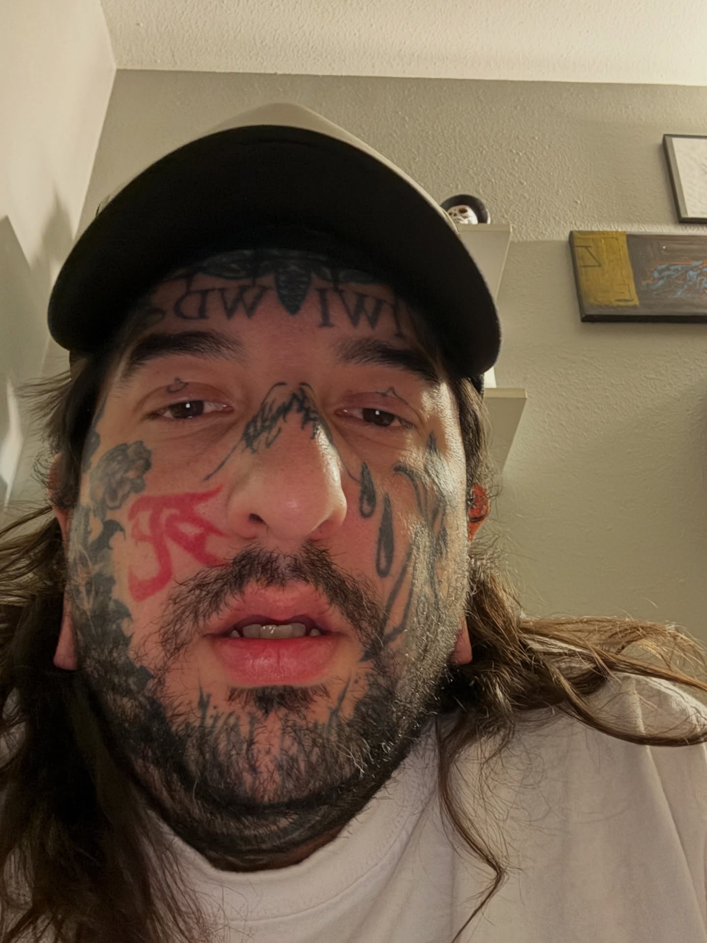 Face black and grey tattoo by Morgan Martinez