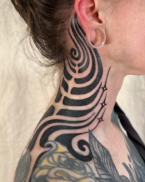 Tattoo by @katnoirink — blackwork, ornamental