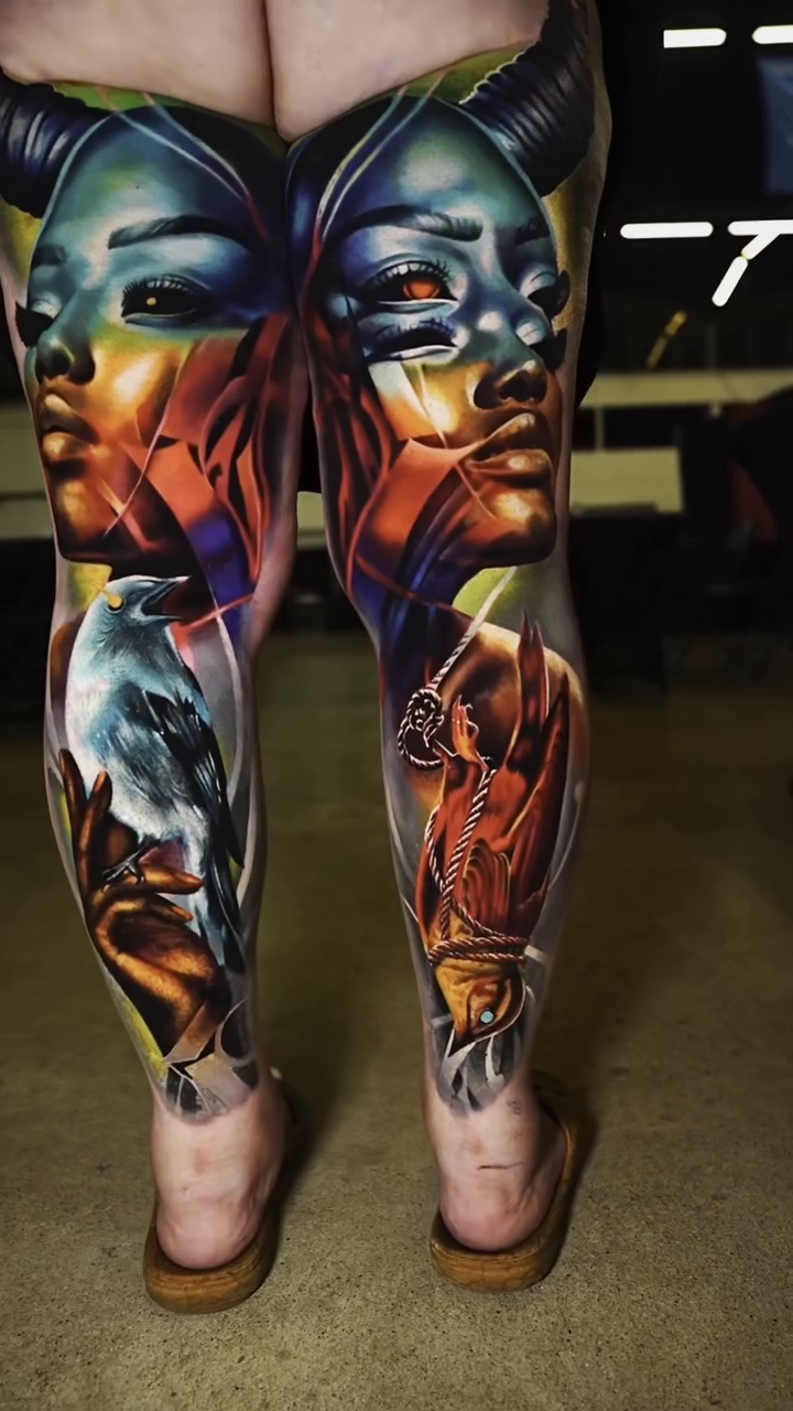 Tattoo by @rann_tattoo — realism, trash_polka