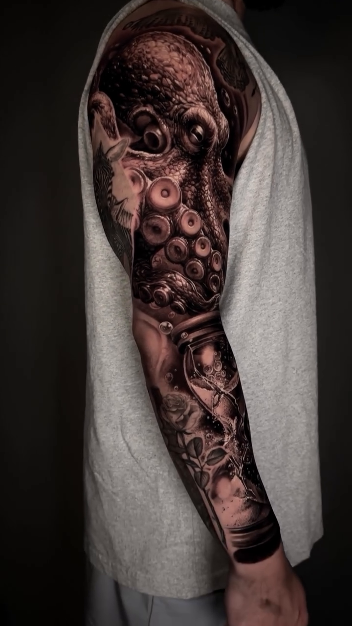 Tattoo by @catcastrotattoos — realism, black_and_grey