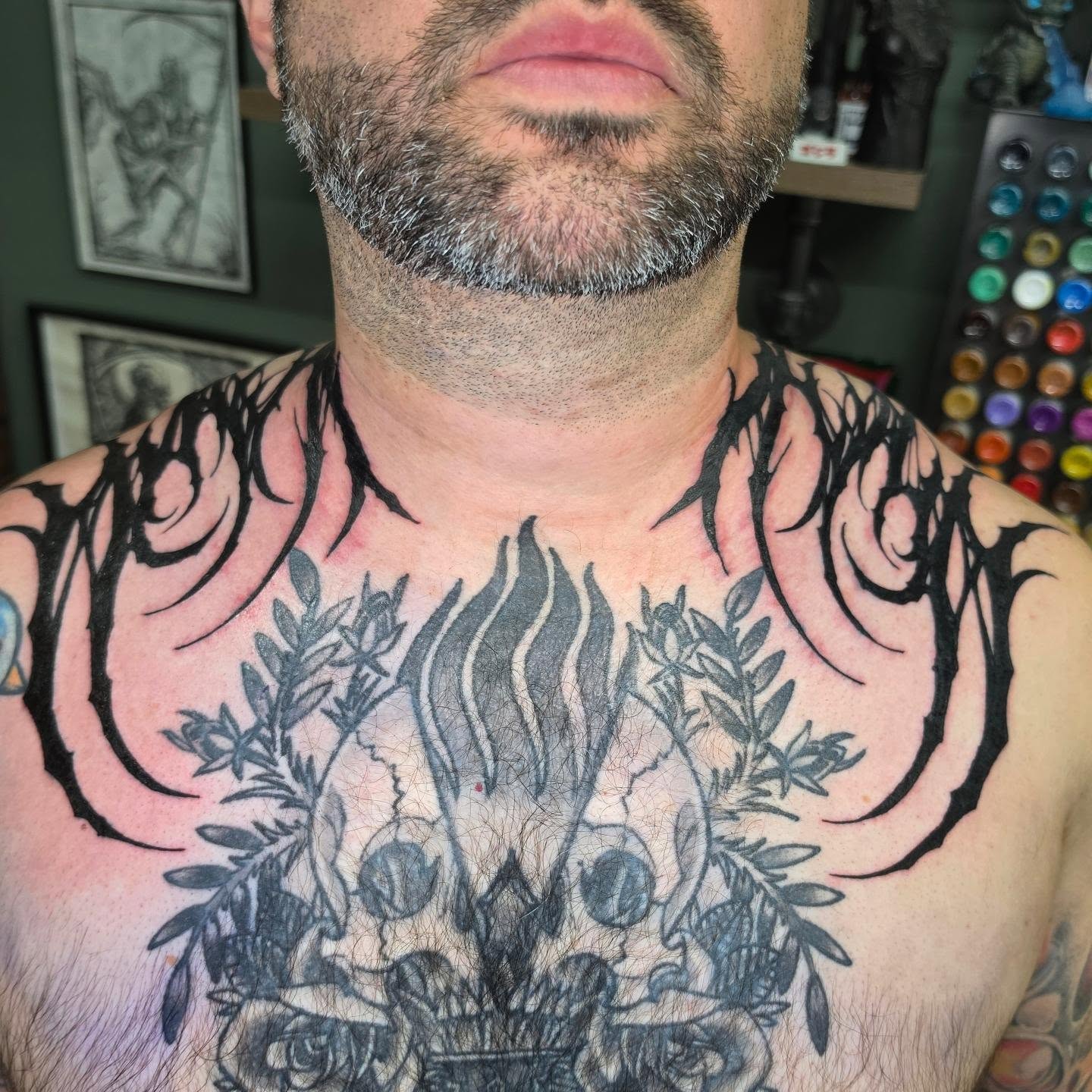 Tattoo by @olivergraves9 — black_and_grey, tribal