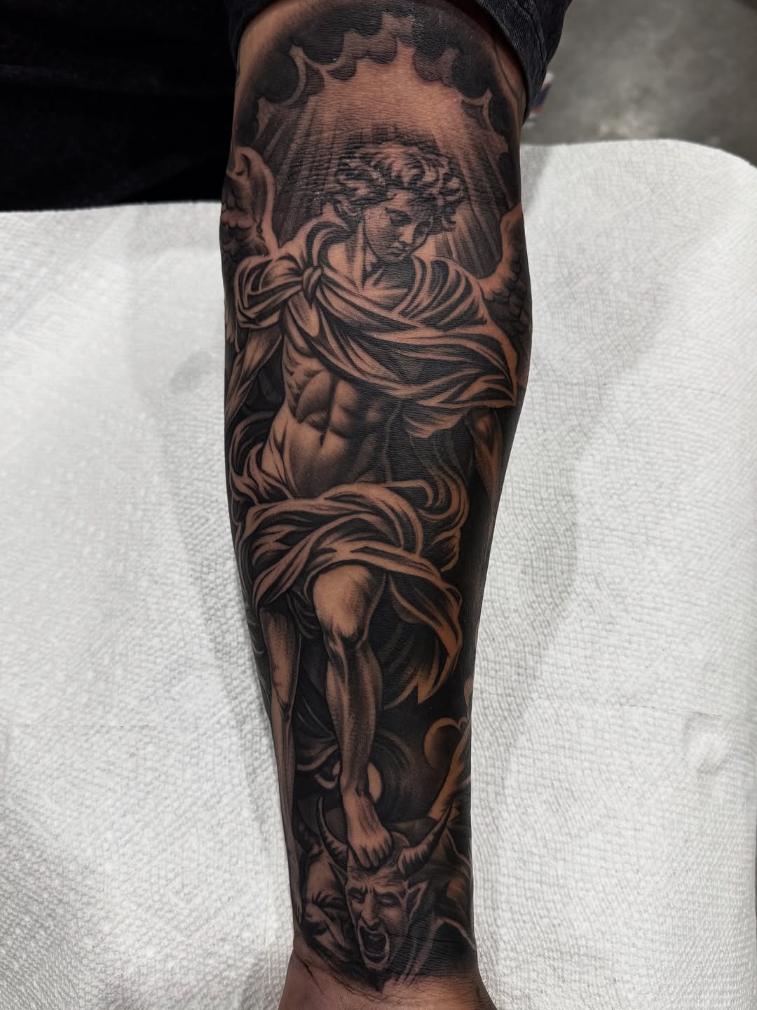 Tattoo by @eksoe_ — realism, black_and_grey