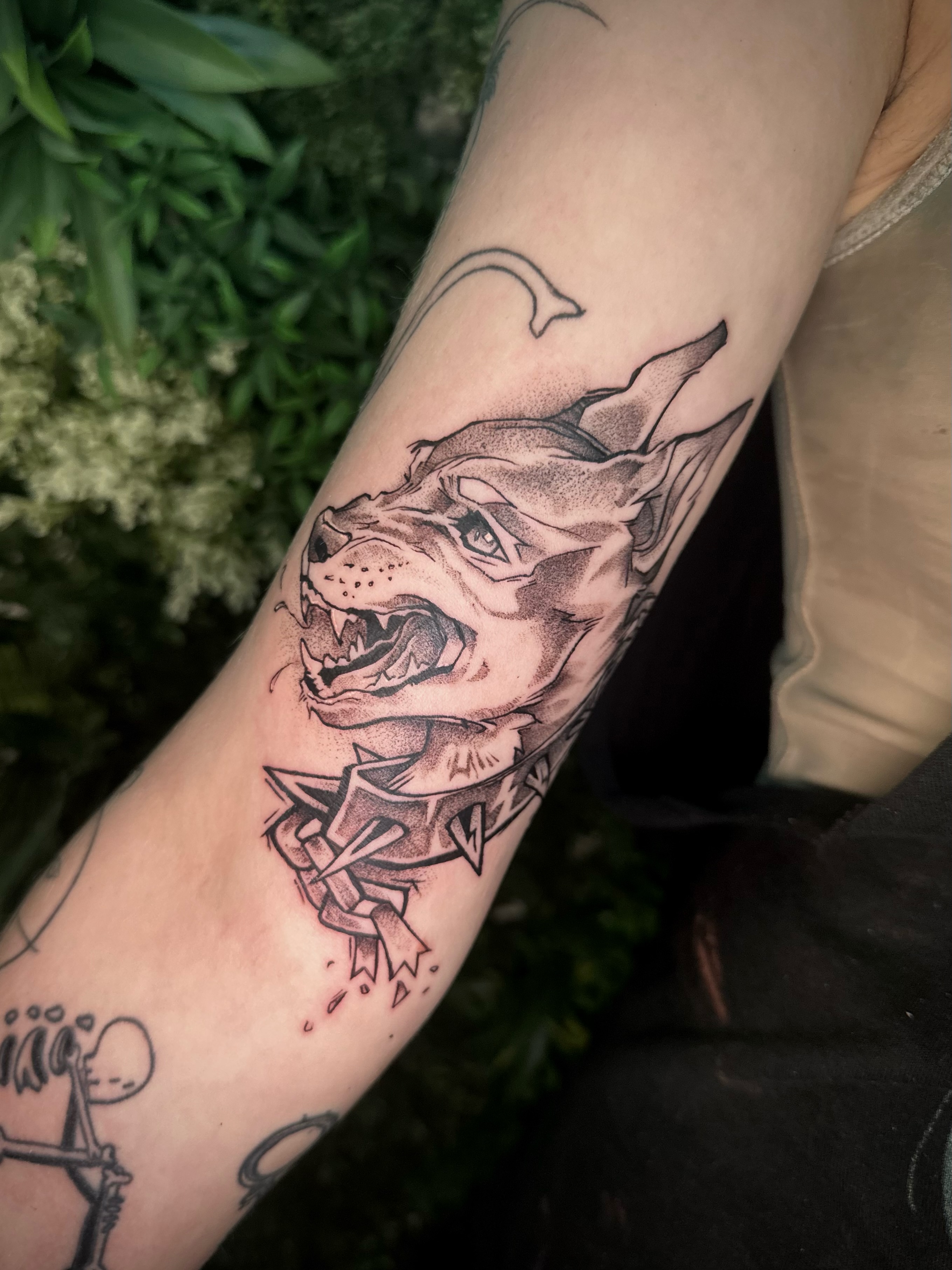 Tattoo by @moggy_tattoo โ black_and_grey, realism