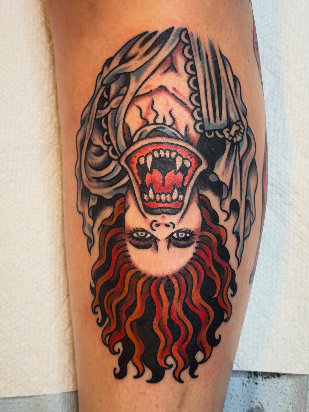 Tattoo by @nickmorantattooer — american_traditional, neo_traditional