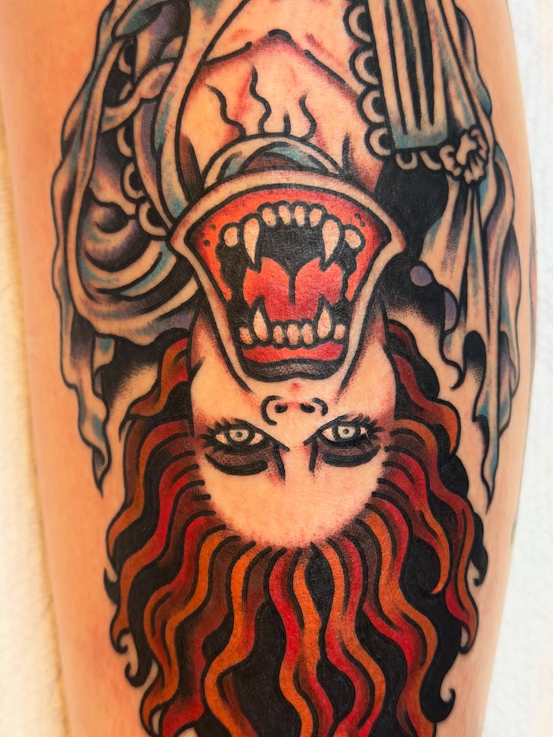 Tattoo by @nickmorantattooer — american_traditional, neo_traditional