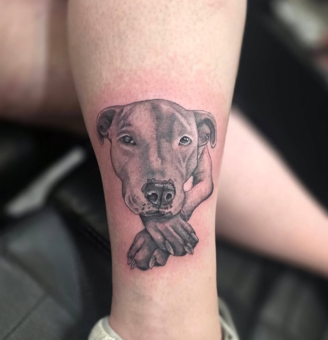 Tattoo by @noposfucktattoos — realism, black_and_grey
