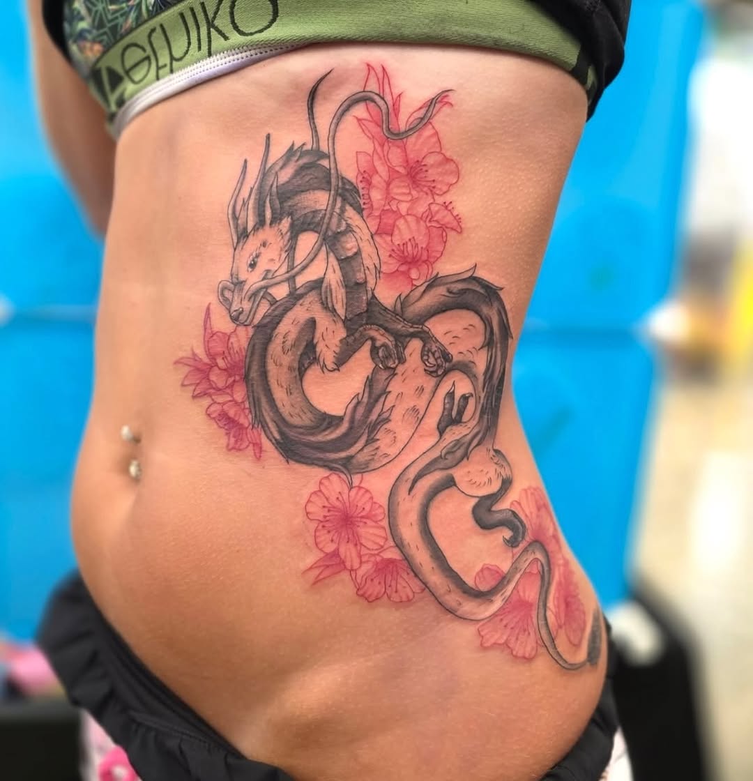 Tattoo by @noposfucktattoos — japanese_irezumi, black_and_grey