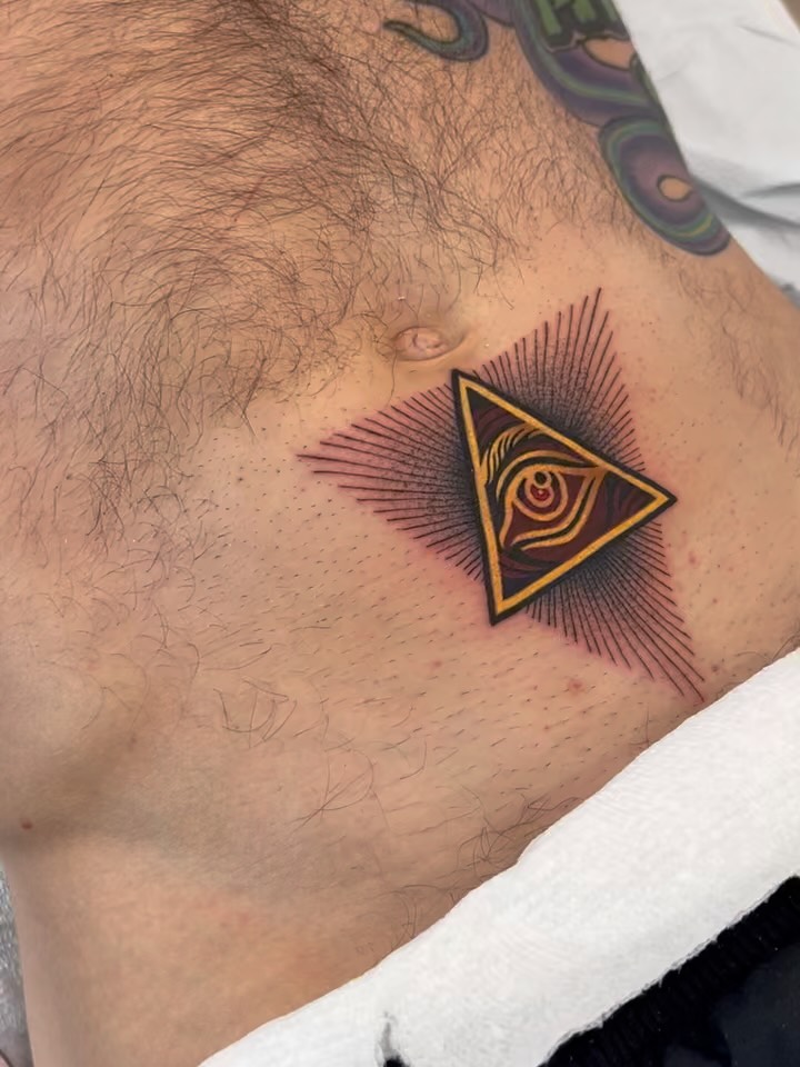 Tattoo by @handshakesnaketattoos — geometric