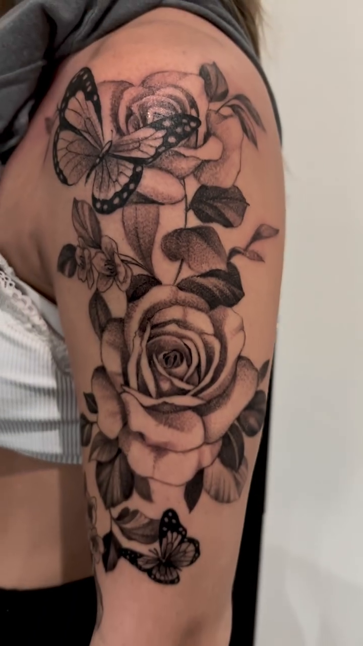 Tattoo by @fridaynighttattoos — realism, black_and_grey