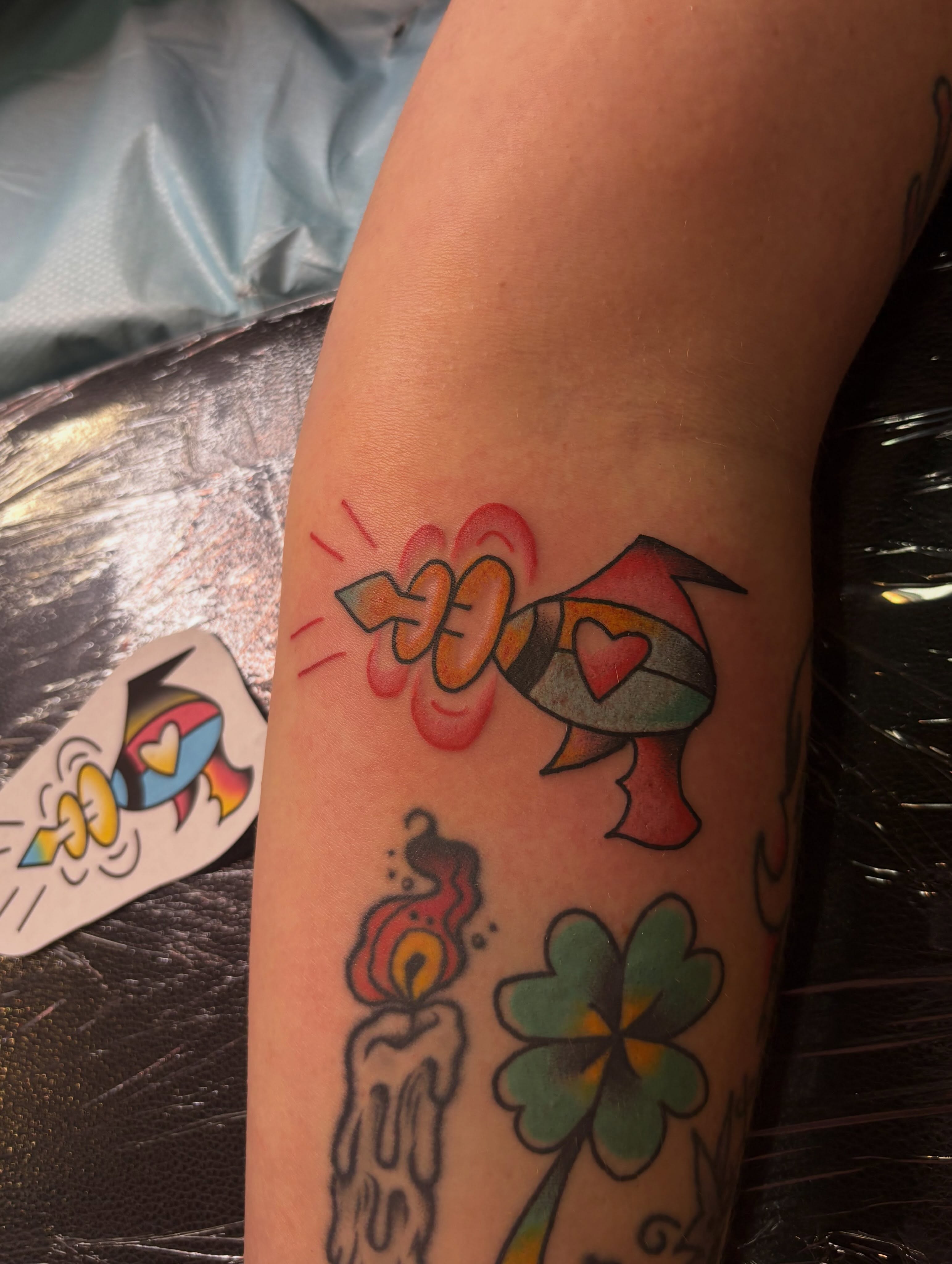 Tattoo by @tenderhearttattoo — american_traditional, new_school