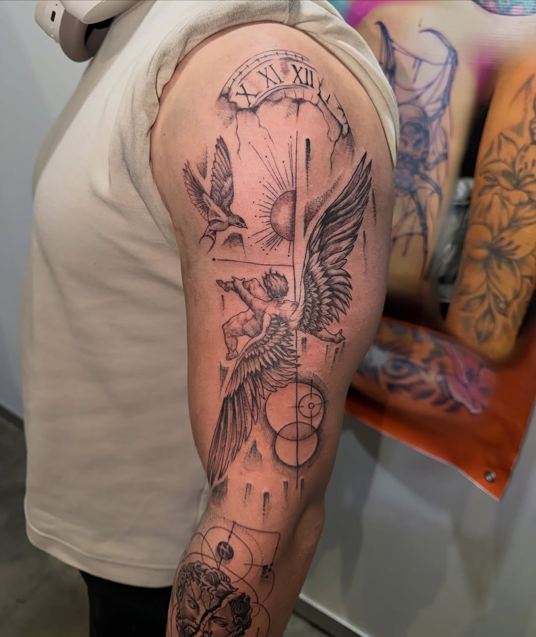 Tattoo by @dy3tatts โ black_and_grey