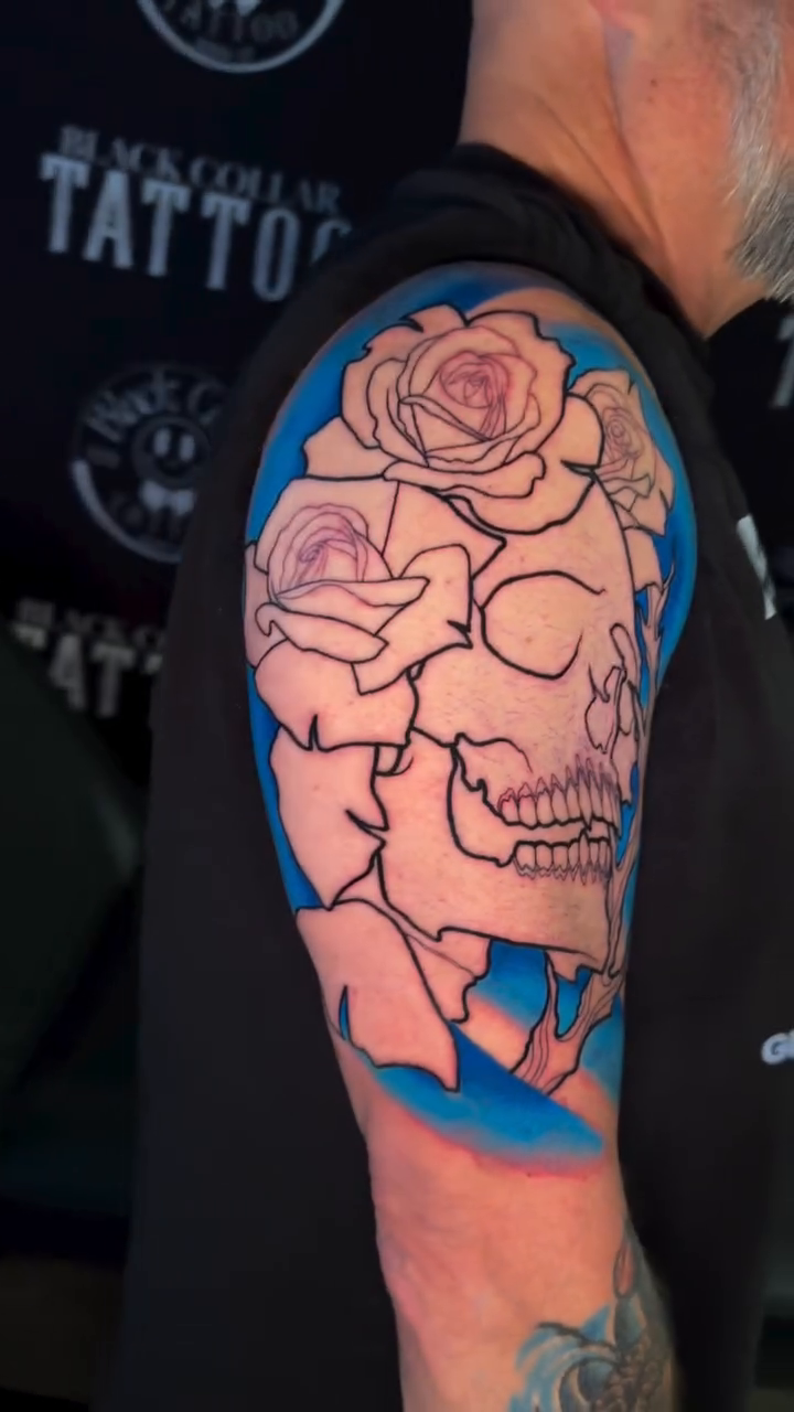 Tattoo by @snowwolftattoos — black_and_grey, realism