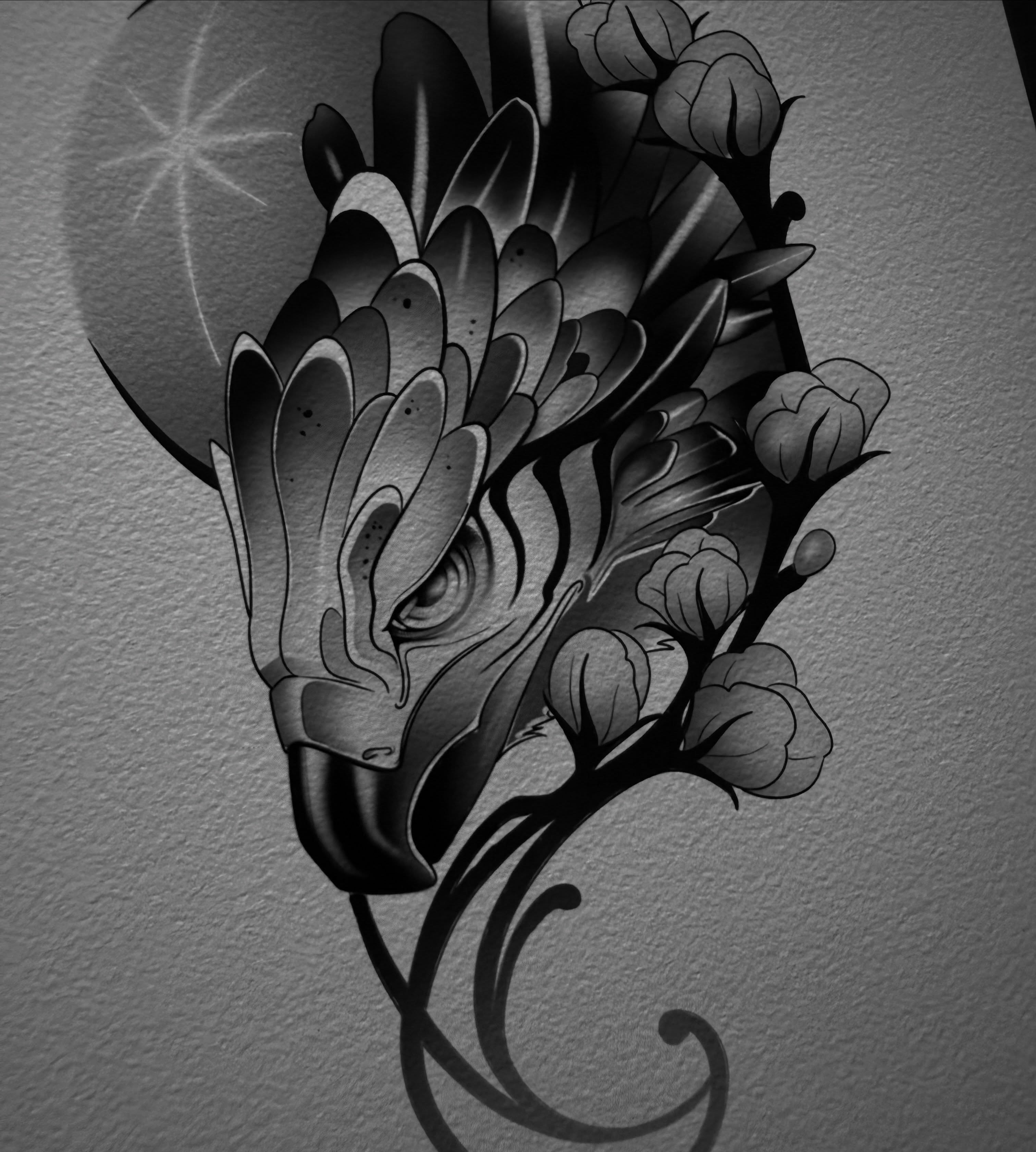 Tattoo by @afondi — black_and_grey