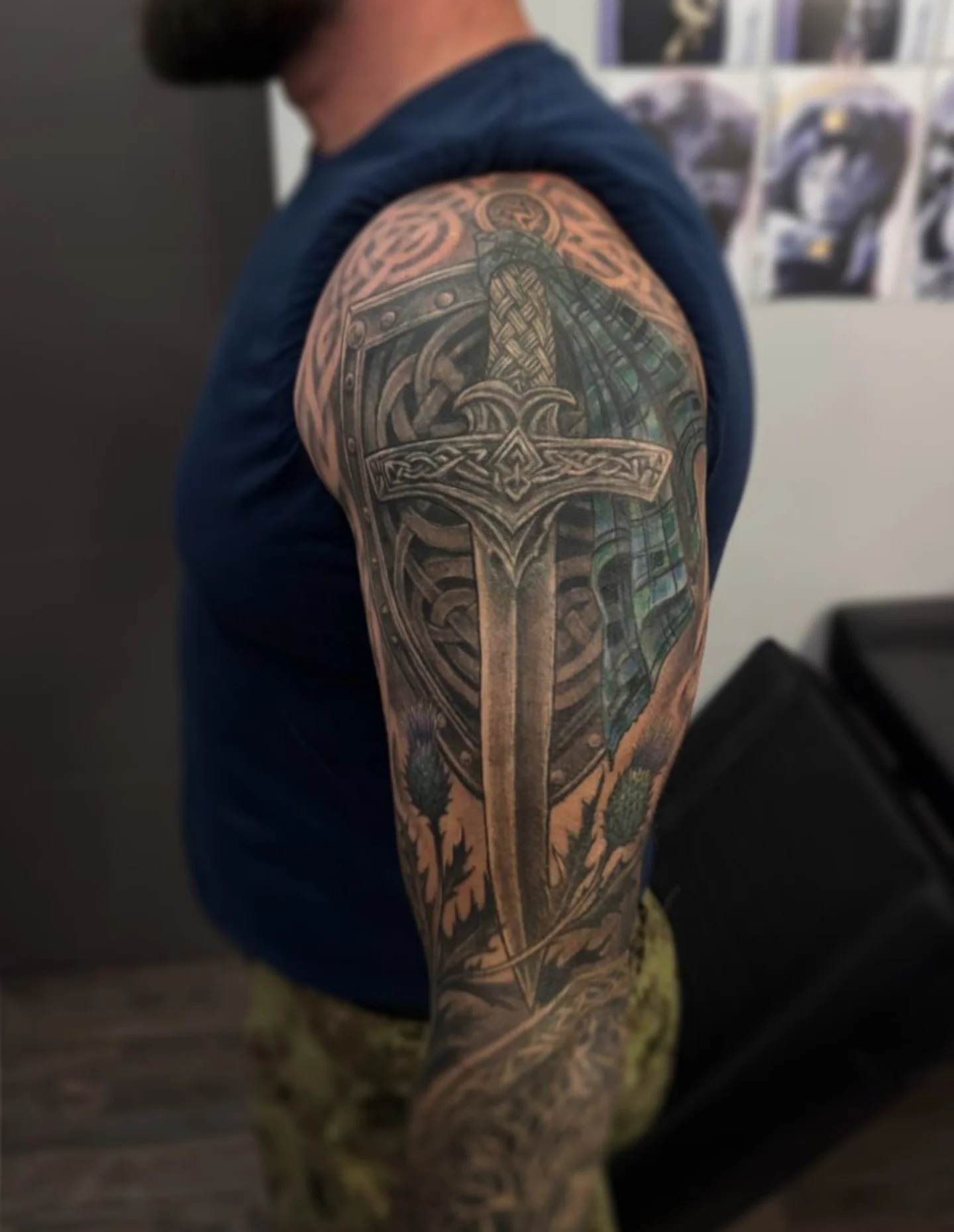 Tattoo by @tokarev_igor_tattoo — black_and_grey, geometric