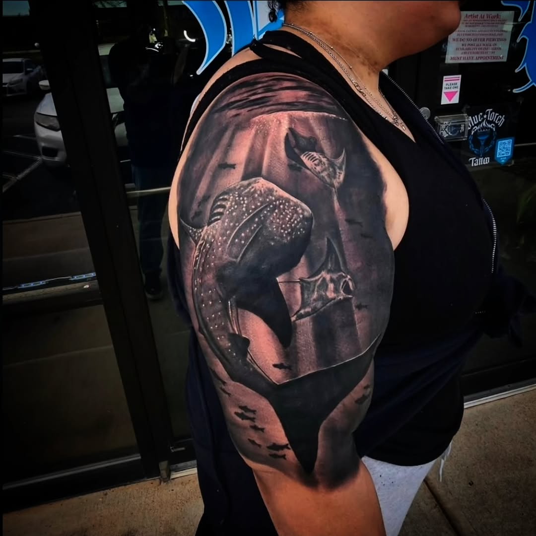 Tattoo by @mikebugenhagentattoos — realism, black_and_grey