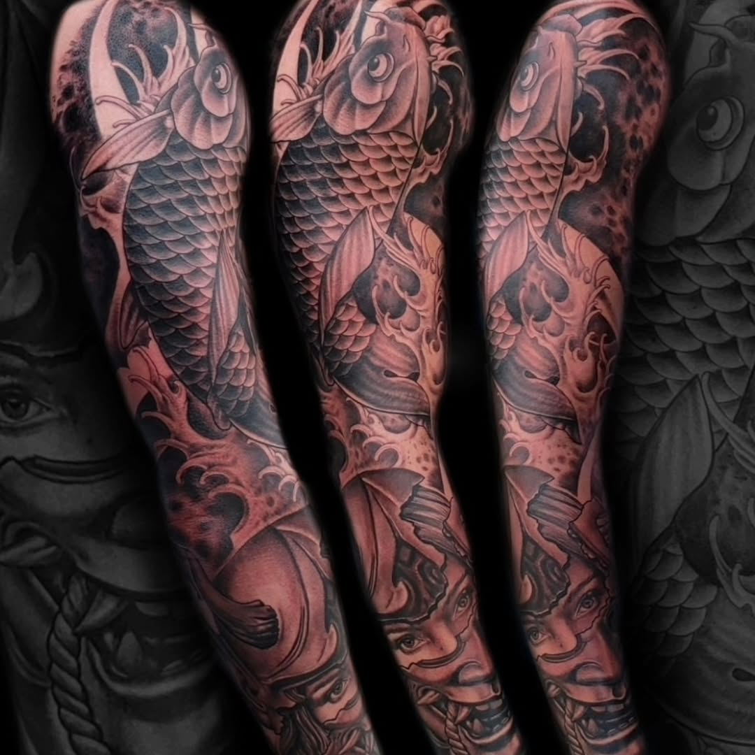 Tattoo by @mikebugenhagentattoos — japanese_irezumi, black_and_grey