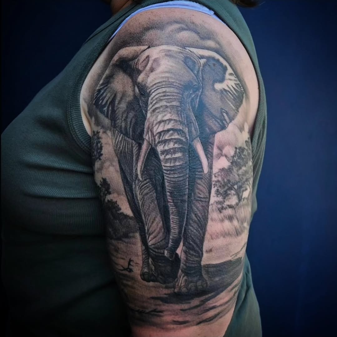 Tattoo by @mikebugenhagentattoos — realism, black_and_grey