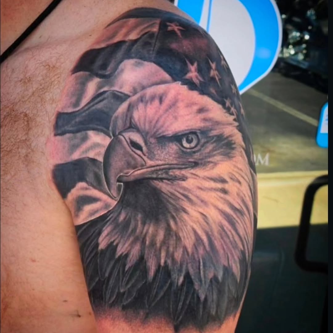 Tattoo by @mikebugenhagentattoos — realism, black_and_grey