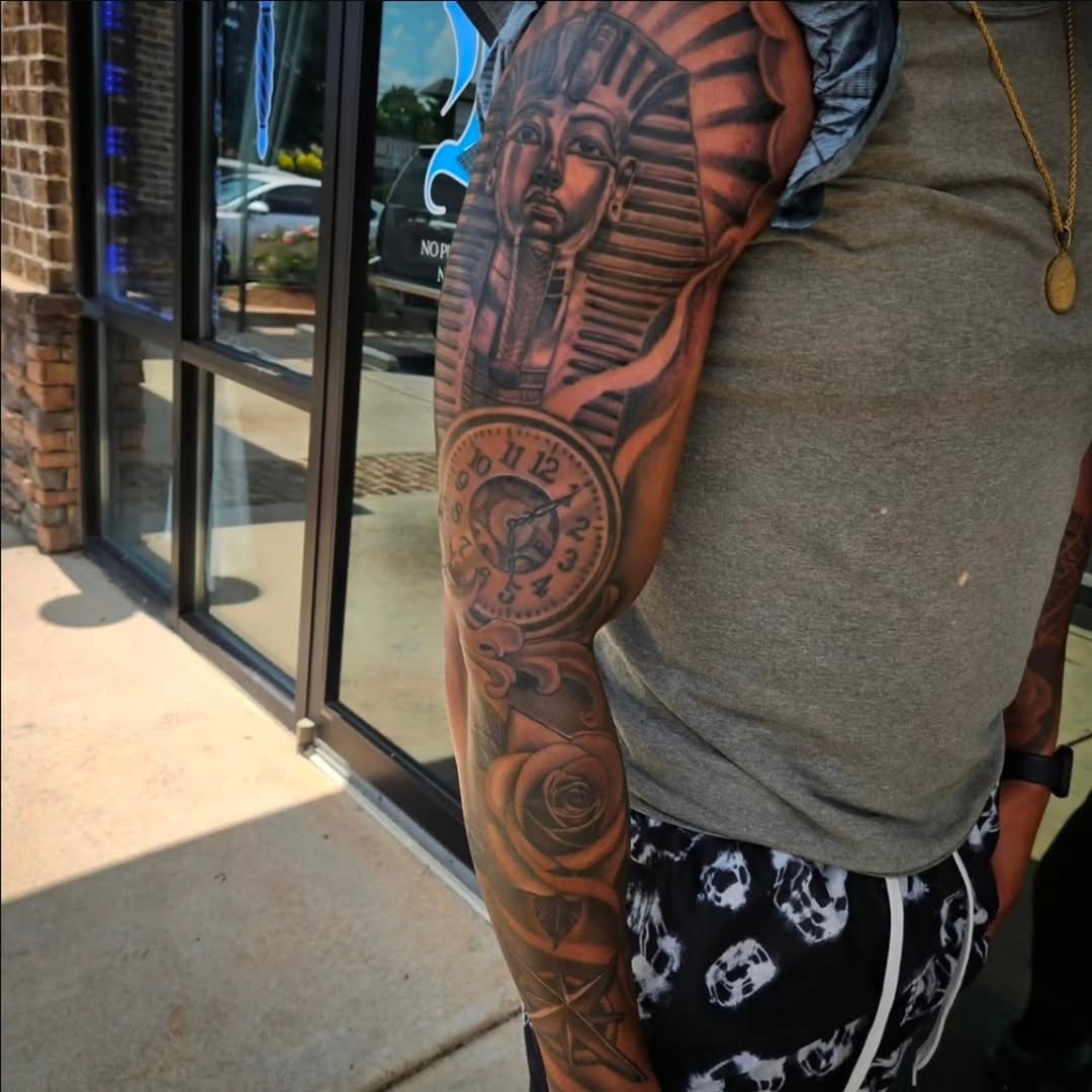 Tattoo by @mikebugenhagentattoos — realism, black_and_grey