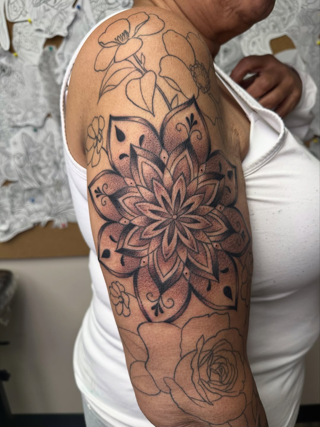 Tattoo by @hcierritattoosdanvers โ dotwork, black_and_grey